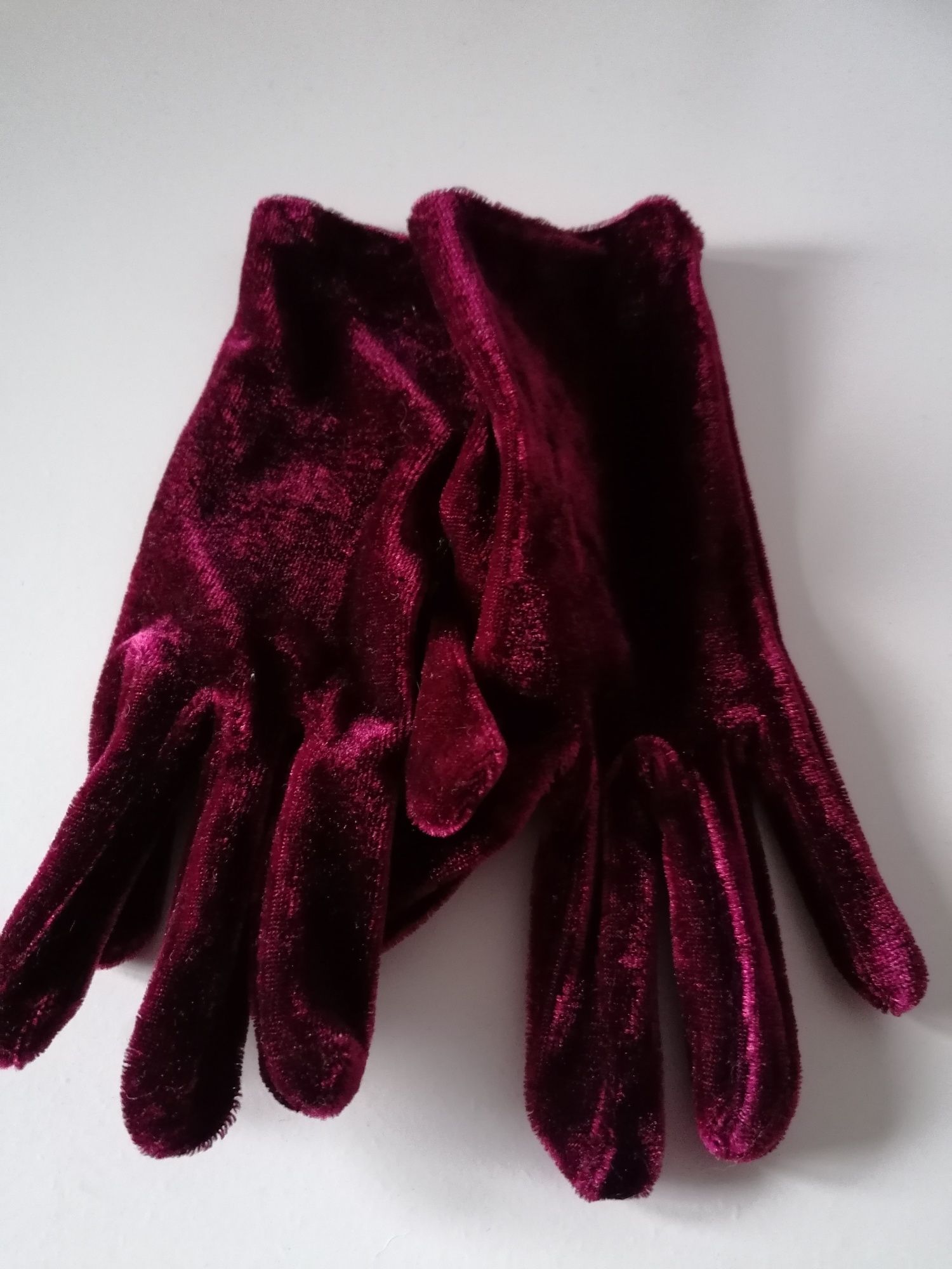 Welurowe rękawiczki