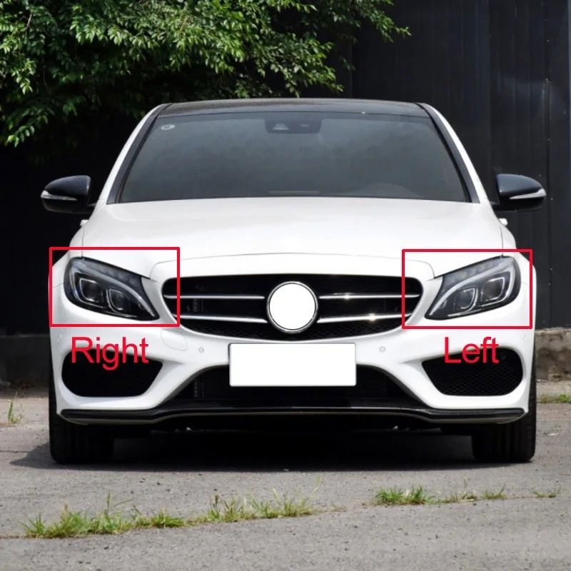 Vidro capa lente farol ótica mercedes classe C w205 de 2014 a 2019