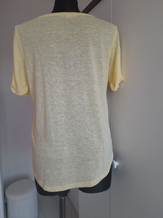 Bluzka delikatna cytrynowa flex len  44%, rozmiar M / L