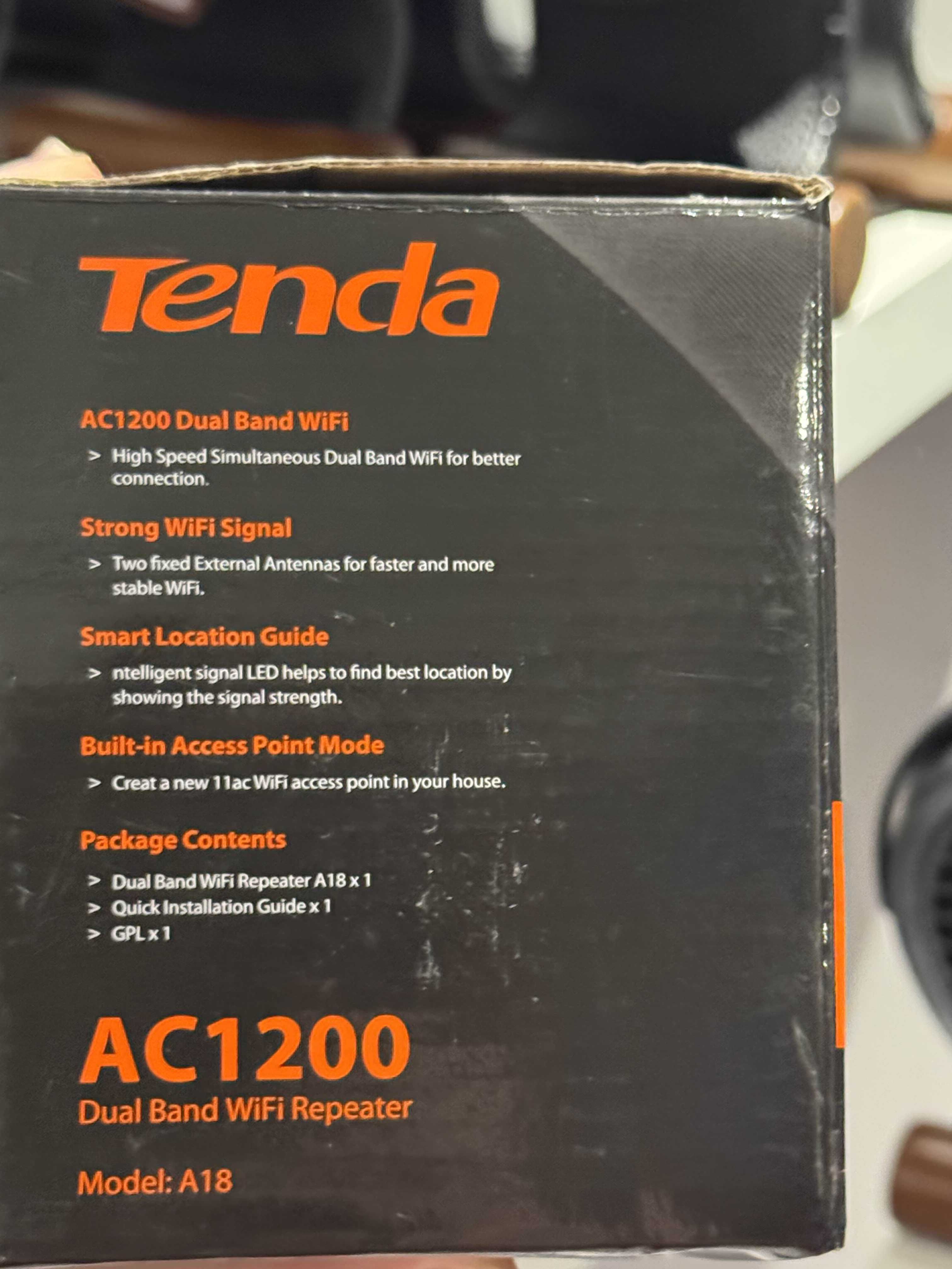 Tenda AC1200 Dual Band WiFi repeater wzmacniacz sygnału