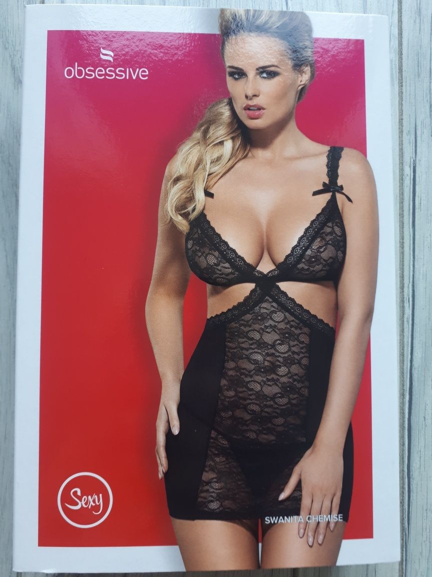 Bielizna Obsessive koszulka ze stringami L/XL