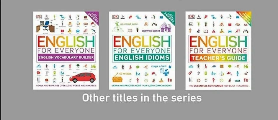 English For Everyone 1, 2, 3, 4, Idioms, Vocabulary Builder, Grammar