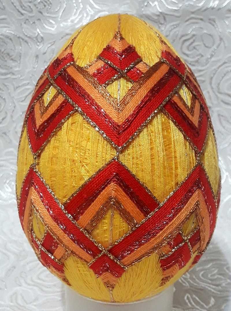 Jajko- pisanka 12 cm Haft Temari