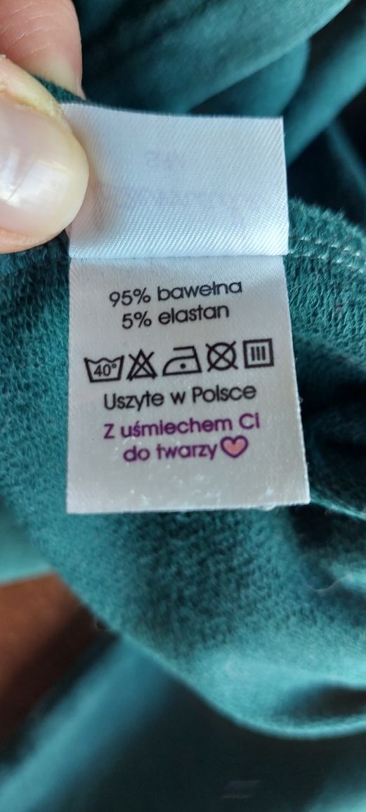Lovemade r.S/M (L) ciemnozielona bluza ze stójką/kominem