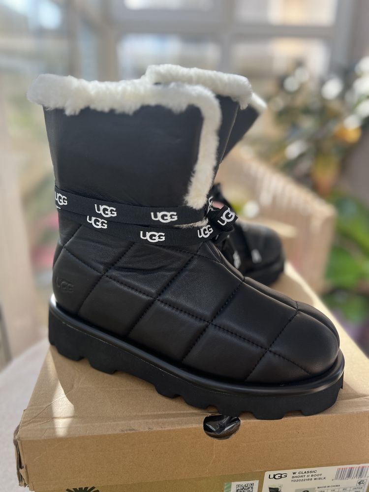 подарунок ботинки сапоги натуральна шкіра хутро ugg уггі add