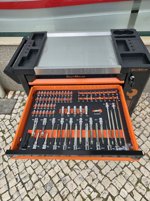 Carrinho de ferramentas 7 gavetas 6 completas novo