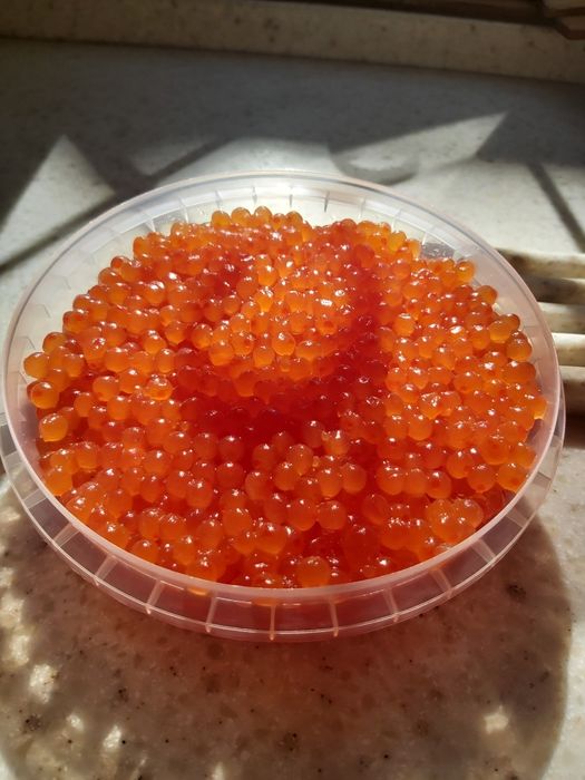 Ікра горбуші, кети та веслонос Икра красная