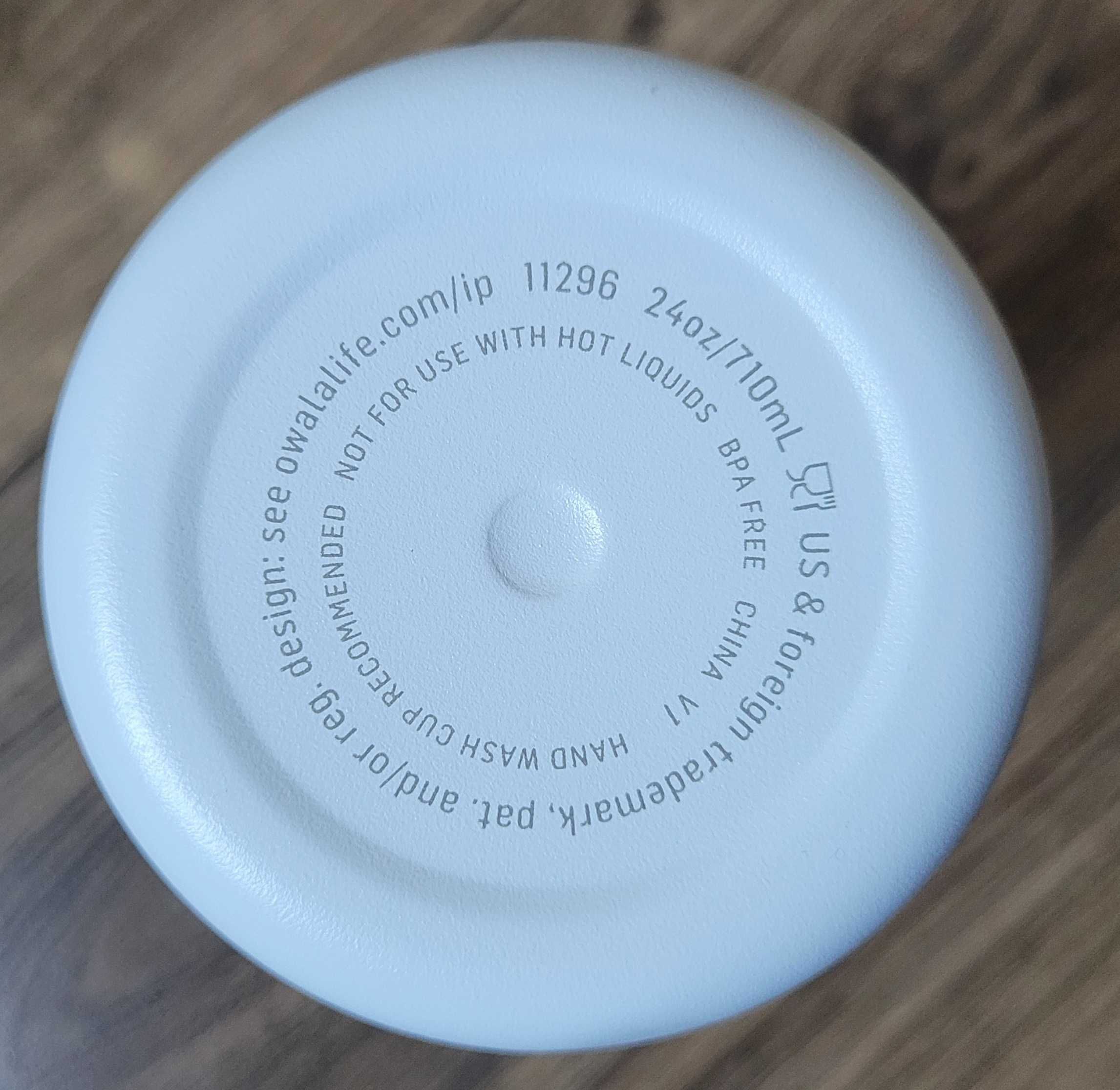 butelka termiczna bidon Owala FreeSip 710ml stalowa z rurką biała BDB