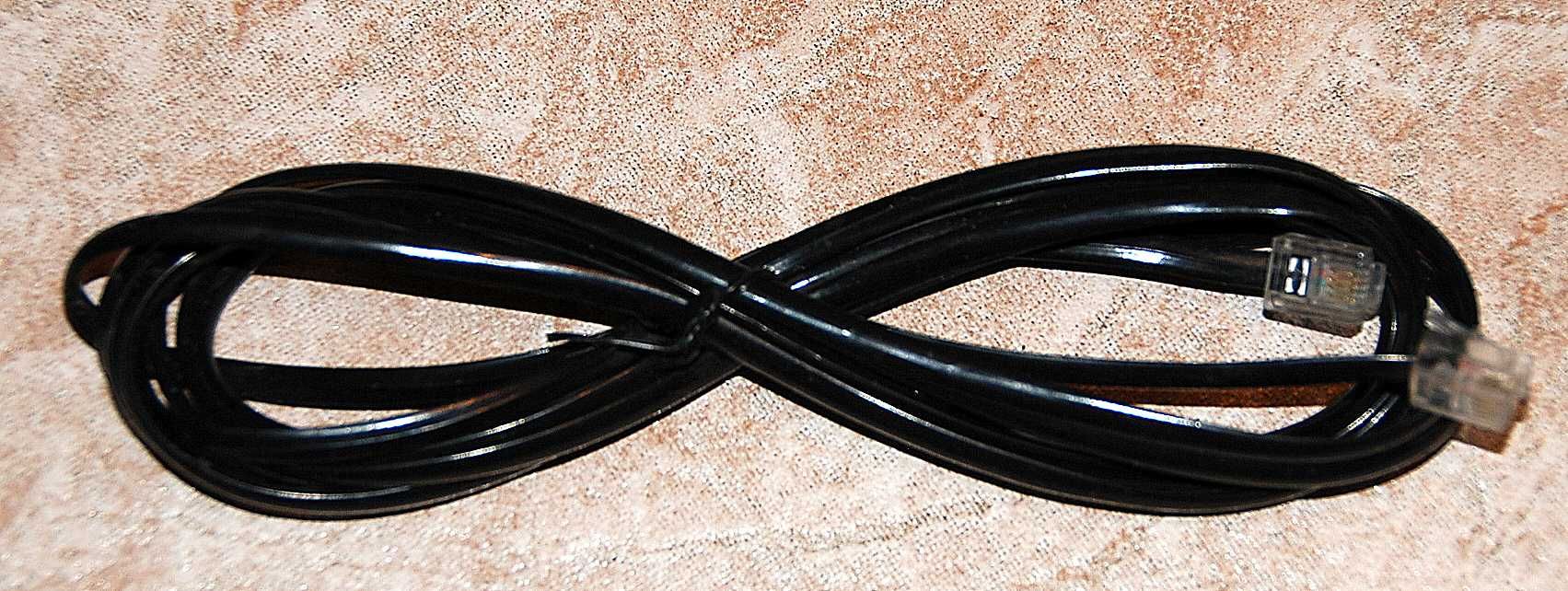 Zestaw 3szt. Kabel telefoniczny aparat-linia 2xwtyk 6P4C/RJ11 2m+3m