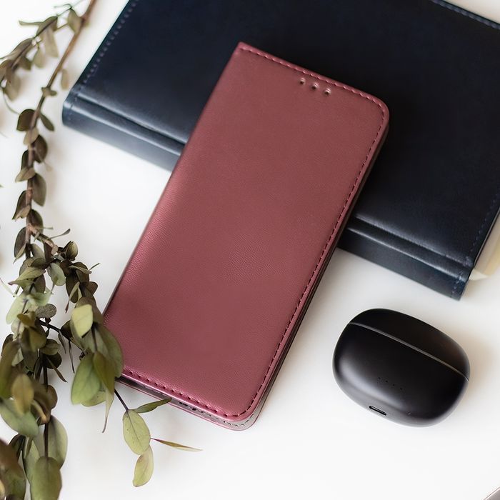 Etui Smart Magnetic Do Oppo A78 4G Burgundowe