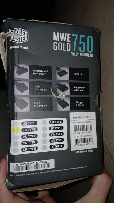 Fonte de alimentação mwe gold 750