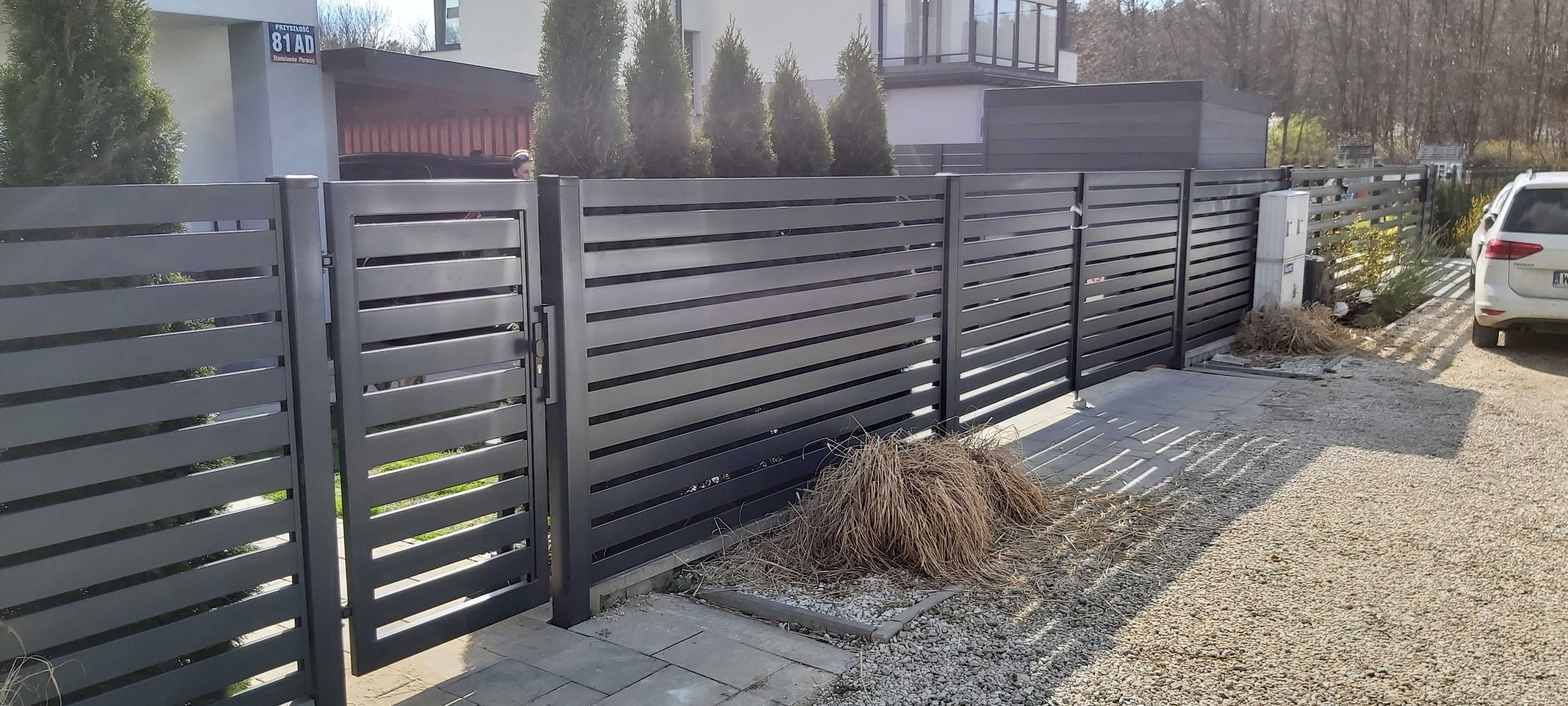 przęsło ogrodzenie kompleksowo wzór poziomy