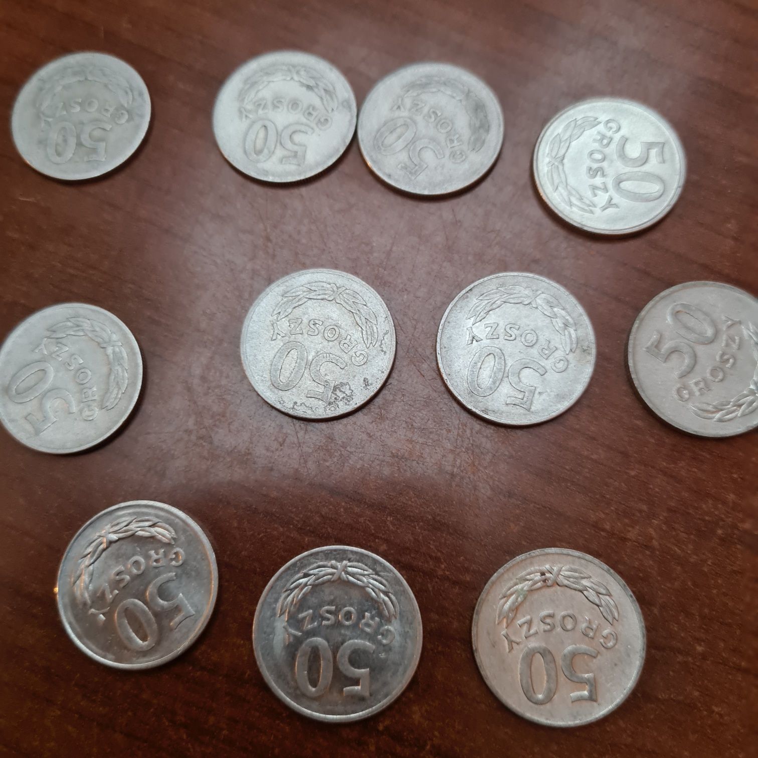 Monety obiegowe PRL z przed denominacji 50 gr zestaw