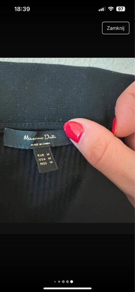 Massimo Dutti bluzka koszula czarna old money klasyczna