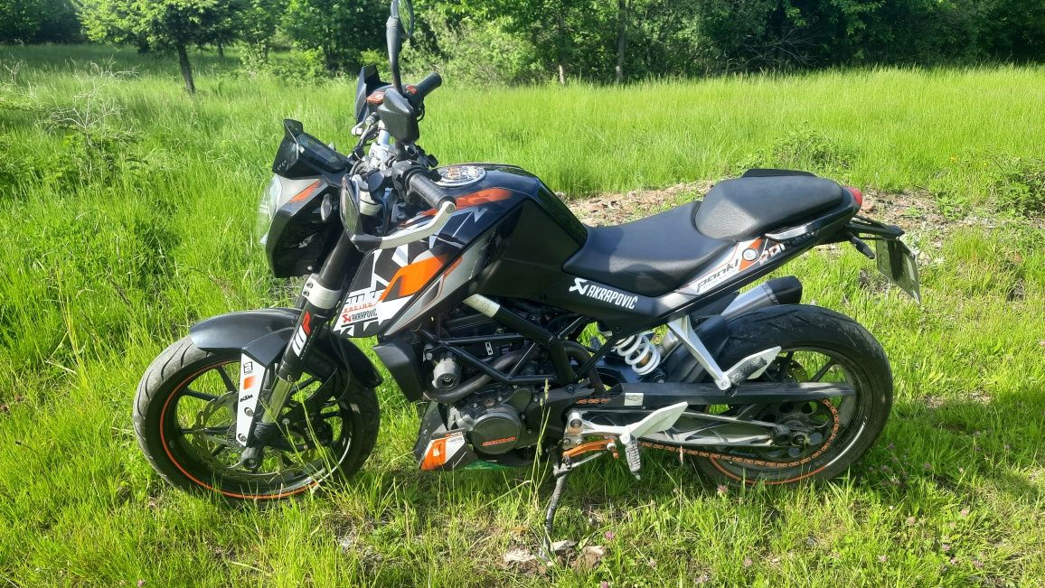 KTM DUKE 125 KAT.B grzane manety! Akrapovič crashpad handbar