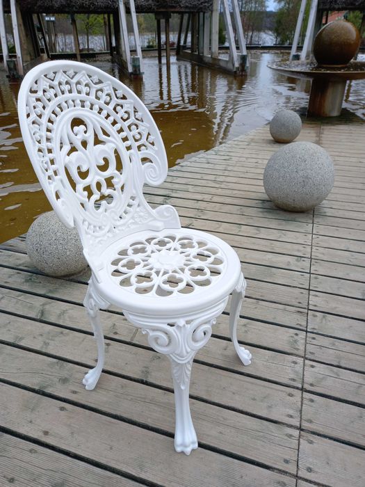 zestaw ogrodowy żeliwny krzesło stół  meble Gartenmöbel Stuhl