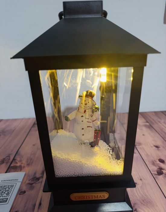 Lampion, latarenka LED z bałwanem