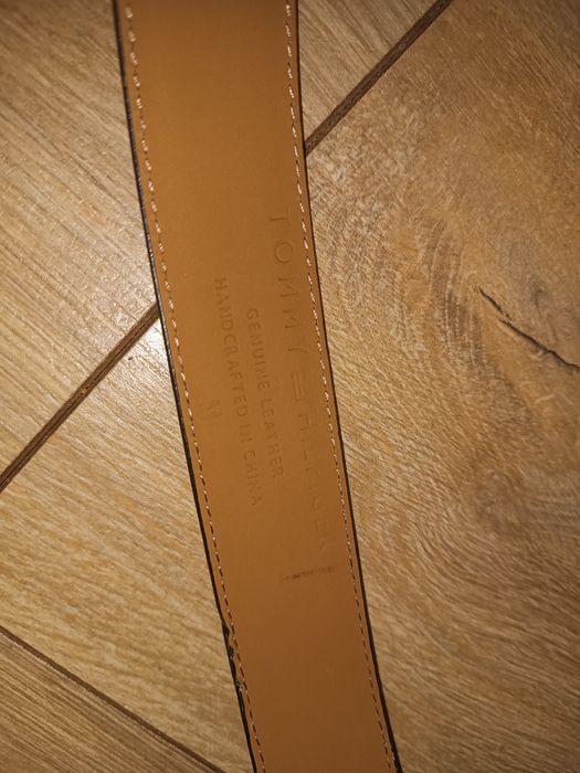 Damski pasek Tommy Hilfiger skórzany czarny