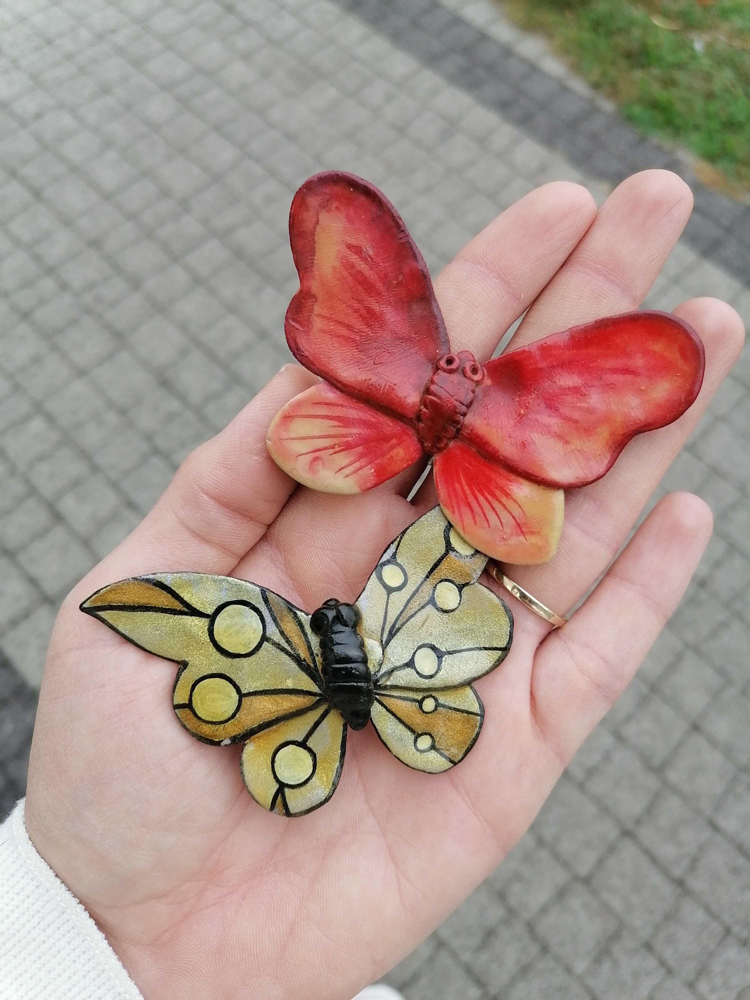 Broszki prl motyle