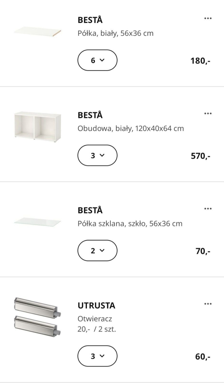 Ikea regał Besta