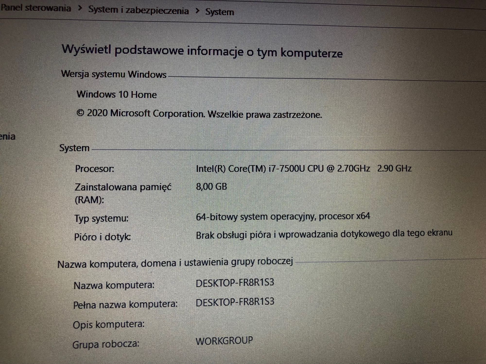 Dell Inspiron 5567 i7-7500U 8GB 256 SSD R7
