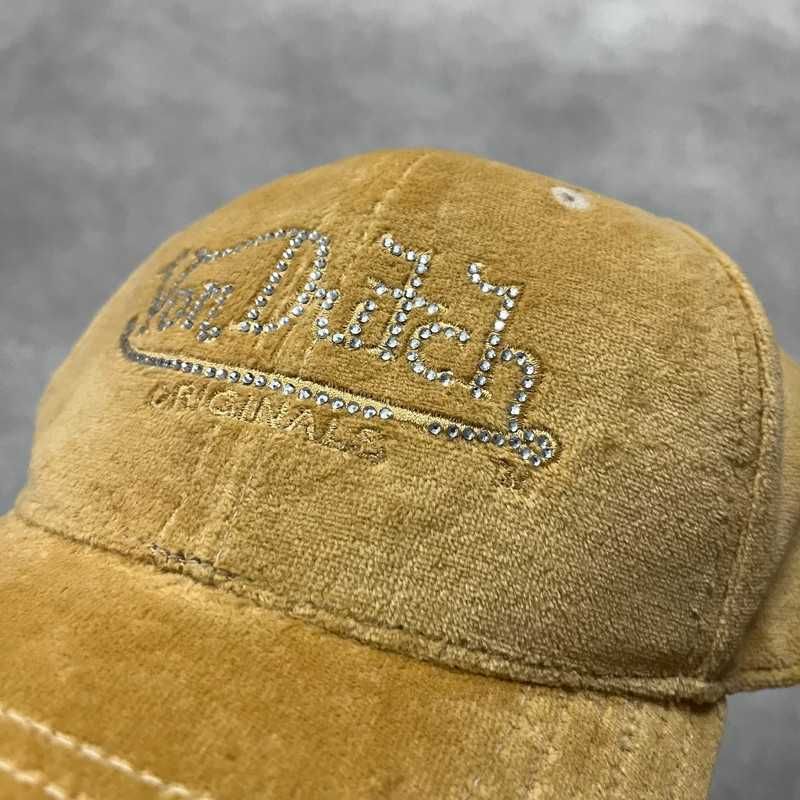 Vintage Czapka Z Daszkiem Von Dutch Cap Hat Kryształki Retro Y2K 90s