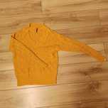 Sweter ażurowy musztardowy