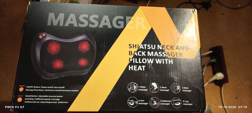 Masażer shiatsu do stóp karku ciała oraz plecow