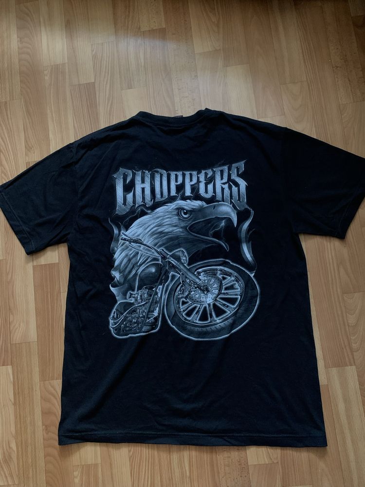 винтажная мерч футболка choppers west coast оверсайз rap sk8 box fit