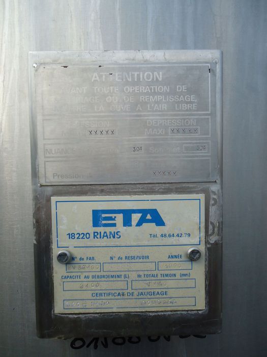 Zbiornik nierdzewny 2400L stojący ko kwasiak kwasoodporny