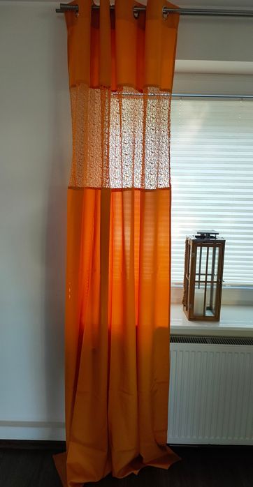 Zasłony home&you 140*250 pomarańczowe przelotki