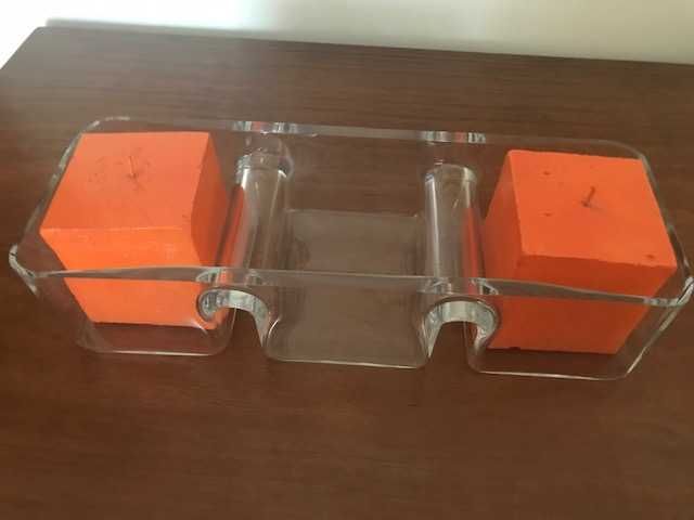 Peça versátil de decoração em vidro