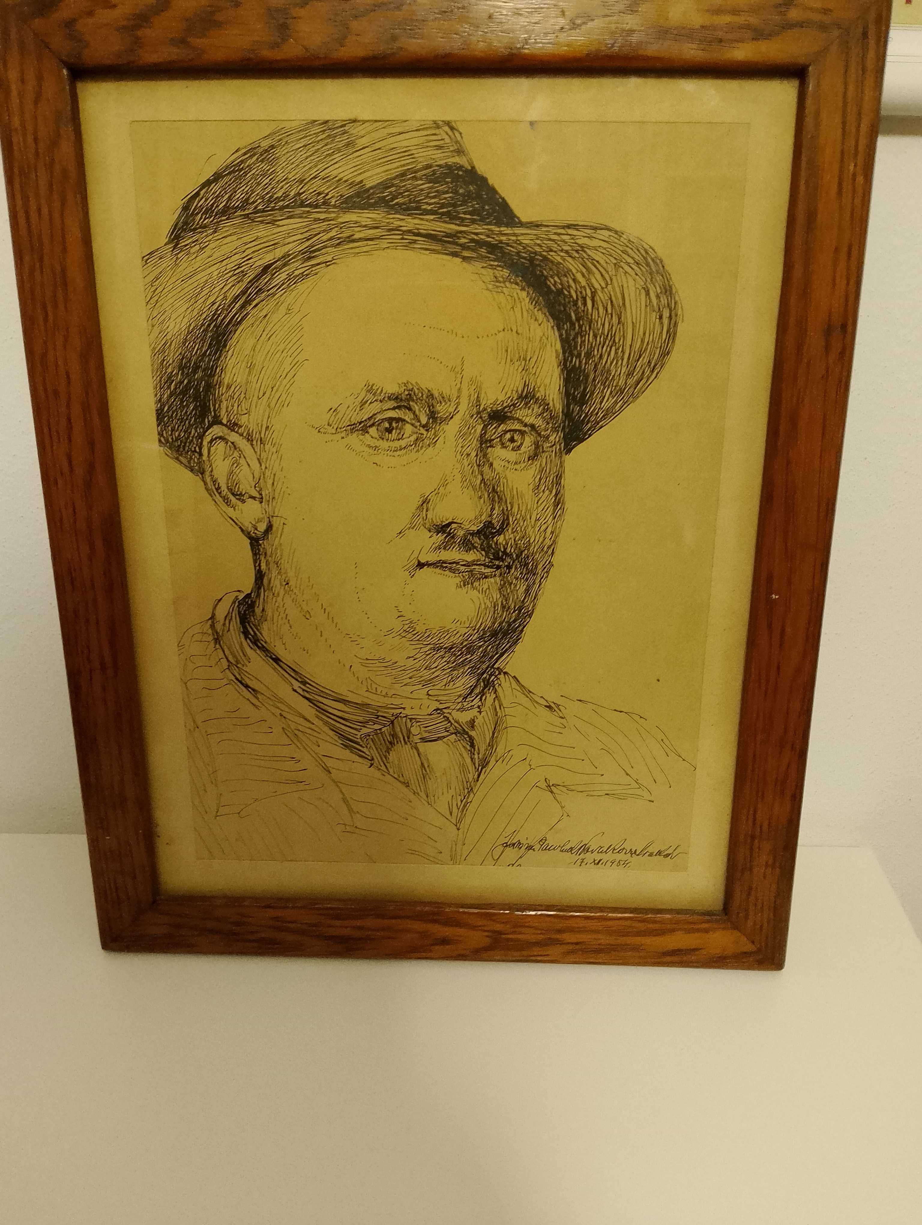 Rysunek portret mężczyzny
