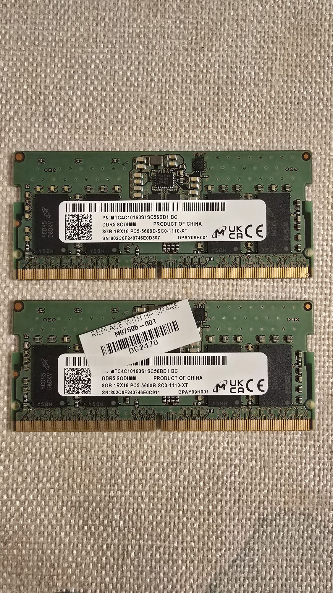 Pamięć RAM Micron DDR5 2x8GB SODIMM PC5-5600B
