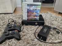 Xbox 360 Slim + 2 pady + gry – pełny zestaw