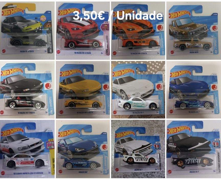 Hot Wheels - Atualizado em 09/04/2025 - Valores desde 3€