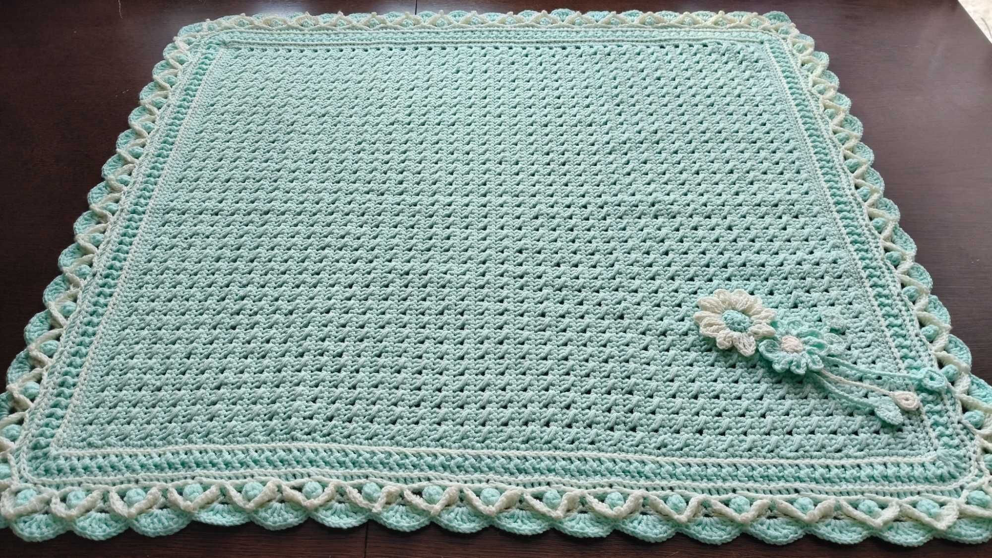 Kocyk Handmade, ręcznie wykonany szydełkiem