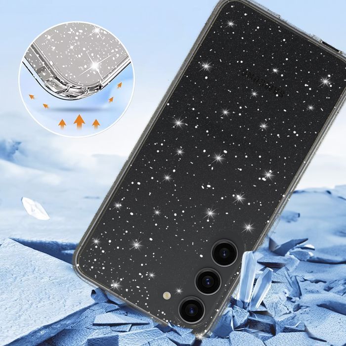Crystal Glitter Case do Samsung Galaxy S23 Srebrny
