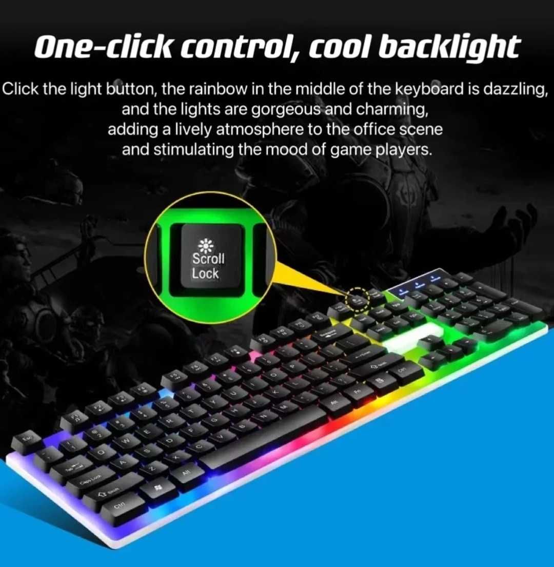 Przewodowa klawiatura Limeide z podświetleniem RGB.