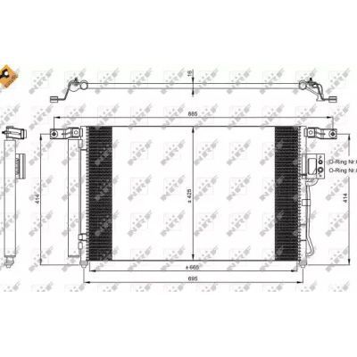 Радиатор кондиционера AS07340676 на Hyundai Santa Fe 2006-2009
