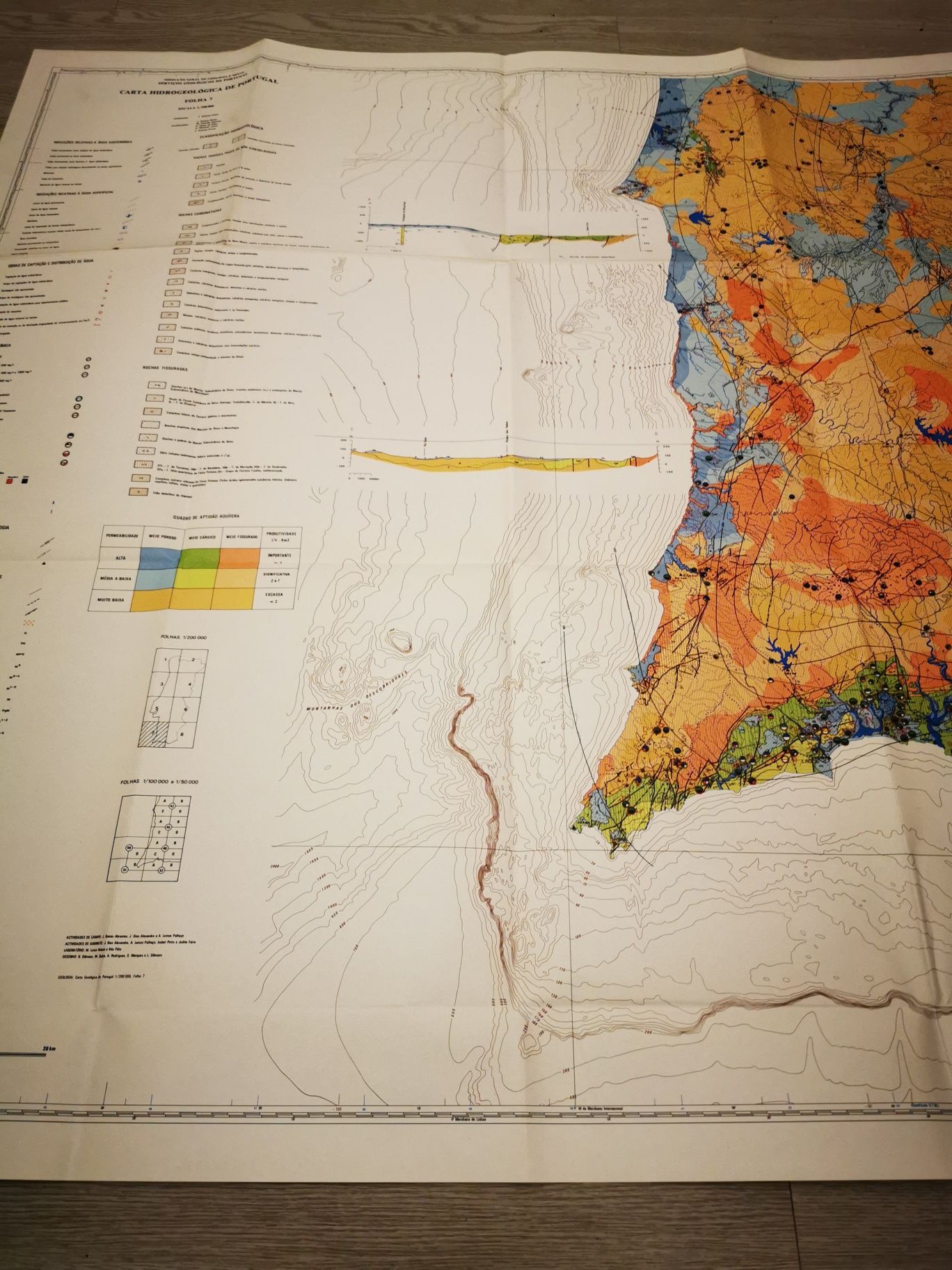 Carta hidrogeológica do Sul de Portugal