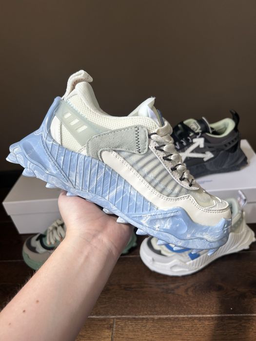Кроссовки Off-White Odsy-1000 Cream Light Blue / Кеди Оф вайт
