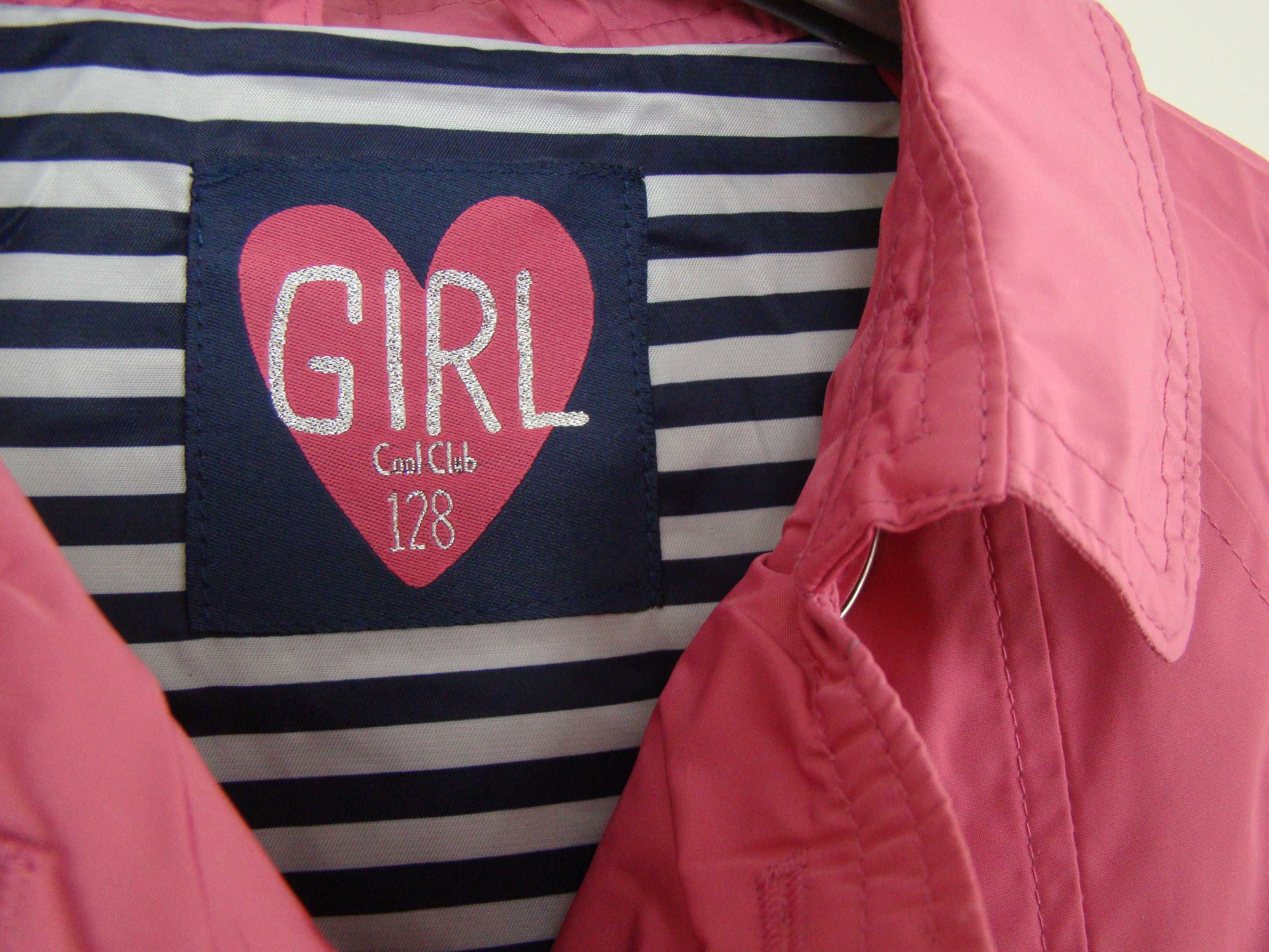 Płaszcz płaszczyk dla dziewczynki Cool Club rozm. 128 różowy