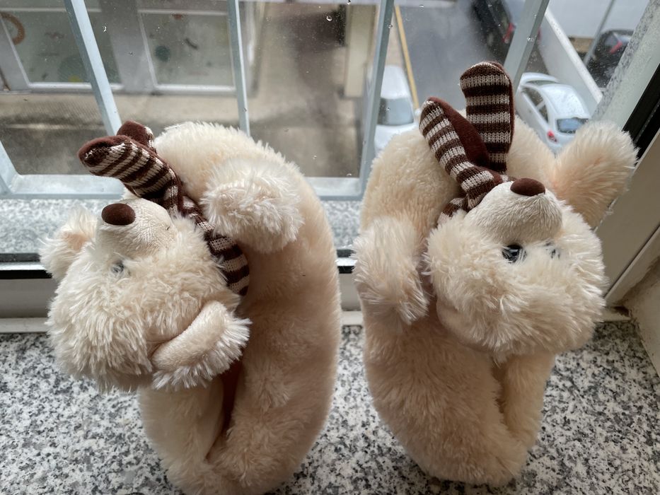 Pantufas de ursinho N36 novas