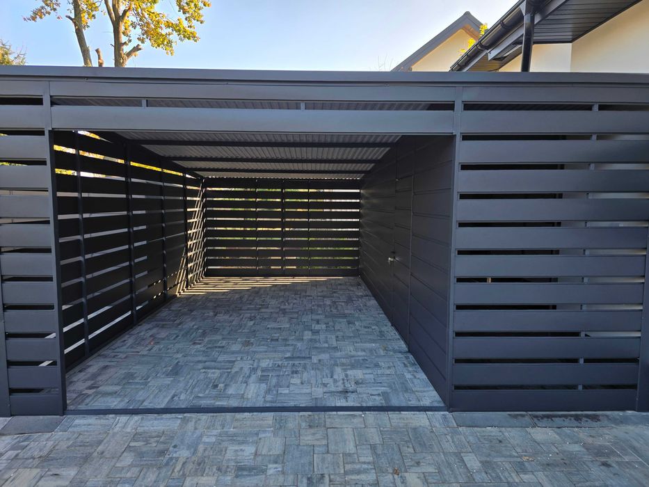 Garaż Blaszany 6x6 6x7 7x7 4x6 Blachodachówka Profil zamknięty