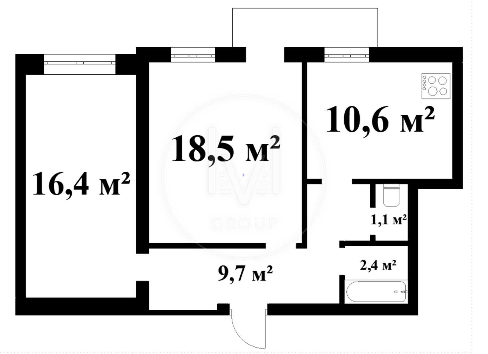 Продаж 2к квартири 60м2 Центр м.Олімпійська вул. Ділова 11 (Димитрова)