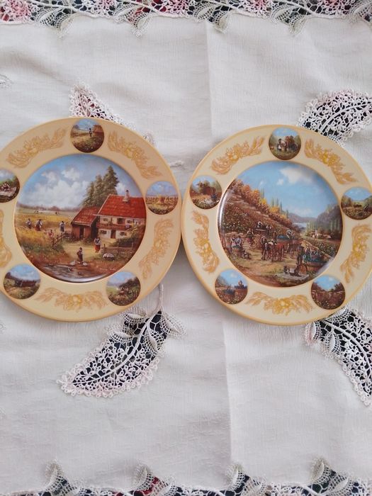 Тарілка коллекційна,сбір врожаю.английмька порцеляна обмежена серия