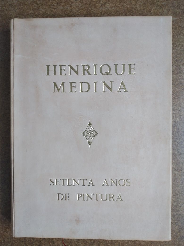 Henrique Medina - 70 anos de pintura encadernado em pele natural novo