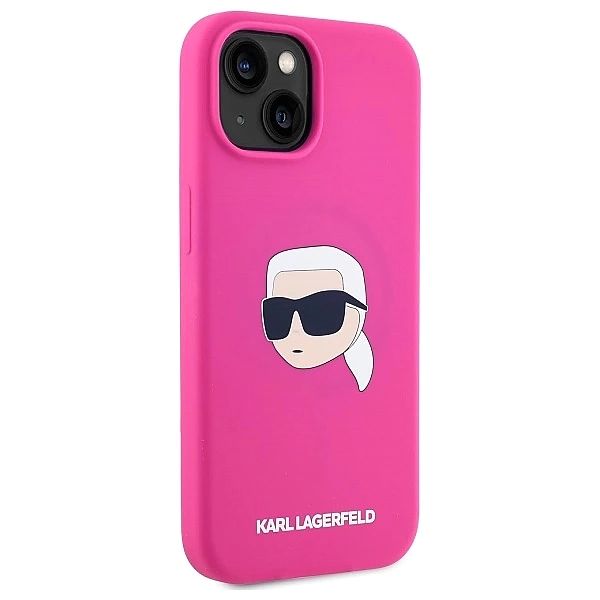 Etui Karl Lagerfeld Silicone Karl Head Print MagSafe na iPhone 15/6.1"