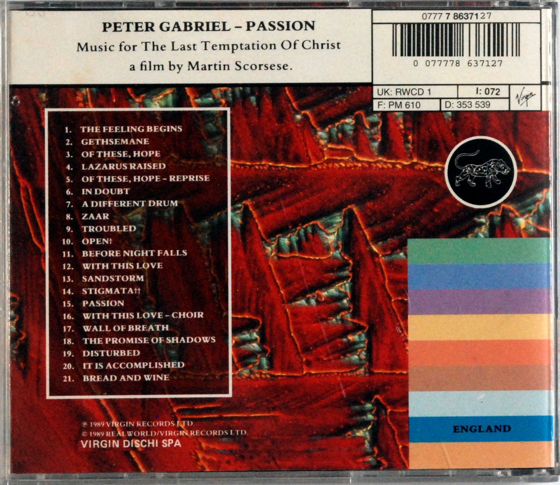(CD) Peter Gabriel - Passion